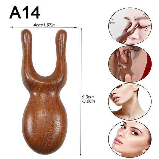 Wood Therapy Tools for Body Shaping,Wooden Massage Tools, Lymphatic Drainage Massager Body Sculpting Tools, Wooden Gua Sha Tools